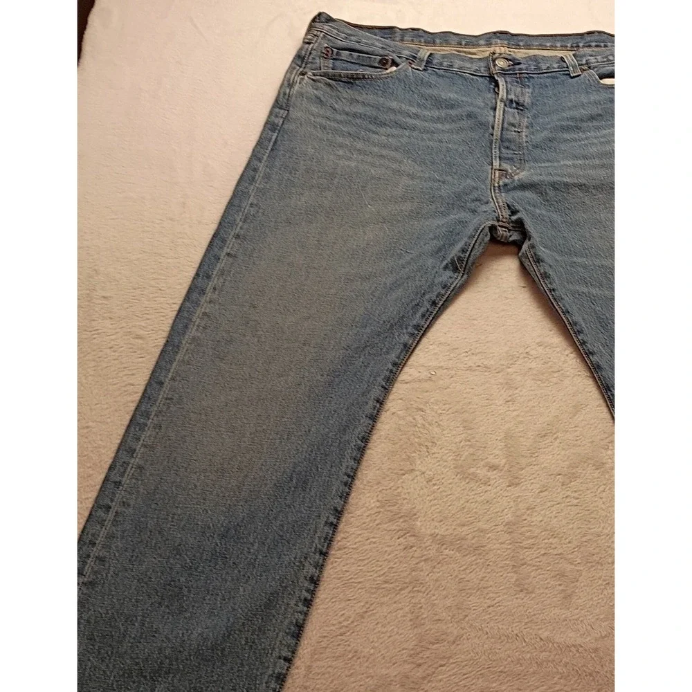 Levis 501 Original Fit Men's Blue Denim Straight Leg Button Fly Jeans 38x30
